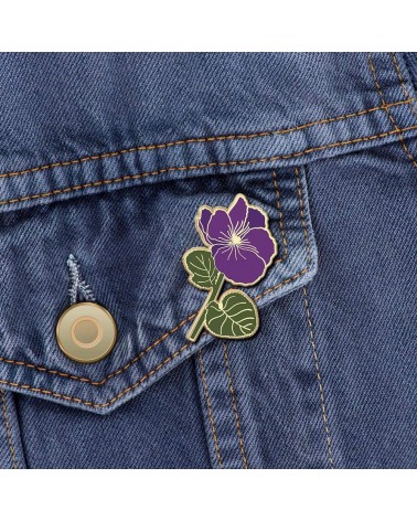 Pin's Fleur - Violette Plant Scouts pins rare métal originaux bijoux suisse