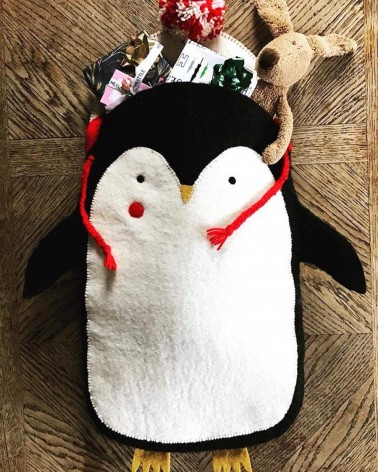 Pete der Pinguin - Weihnachtssocken für Kamin Sew Heart Felt Weihnachtsdekoration kaufen Weihnachtsbaum Deko Ideen 2024 Trend...