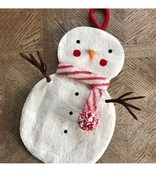 Bonhomme de neige - Botte, chaussette de Noël pour cheminée Sew Heart Felt decoration noel decor déco de noel 2024 maison fai...