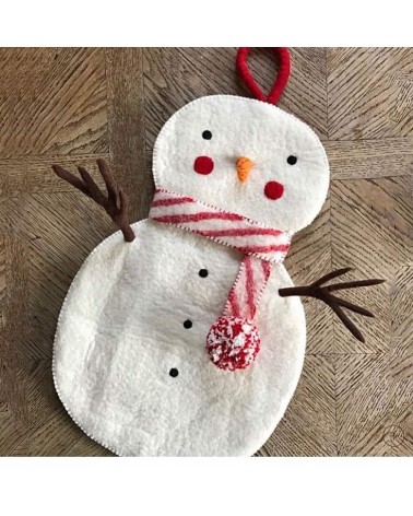 Bonhomme de neige - Botte, chaussette de Noël pour cheminée Sew Heart Felt decoration noel decor déco de noel 2024 maison fai...