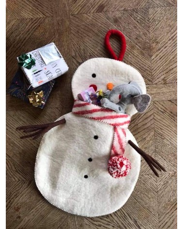 Snowman - Christmas Stocking Sew Heart Felt 2024 christmas decorations xmas tree decorations