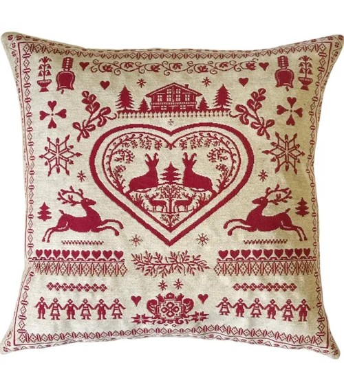 Deer - Sofa cushion cover - Swiss Chalet decorating style Yapatkwa decorative accent throw pillows cases sofa original