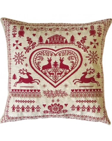 Deer - Sofa cushion cover - Swiss Chalet decorating style Yapatkwa decorative accent throw pillows cases sofa original