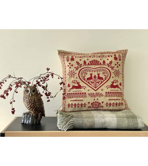 Deer - Sofa cushion cover - Swiss Chalet decorating style Yapatkwa decorative accent throw pillows cases sofa original