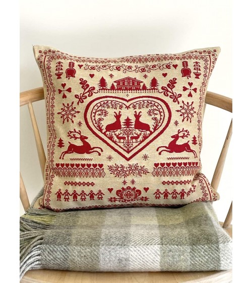 Deer - Sofa cushion cover - Swiss Chalet decorating style Yapatkwa decorative accent throw pillows cases sofa original