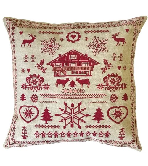 Chalet - Sofa cushion cover - Swiss Chalet decorating style Yapatkwa decorative accent throw pillows cases sofa original