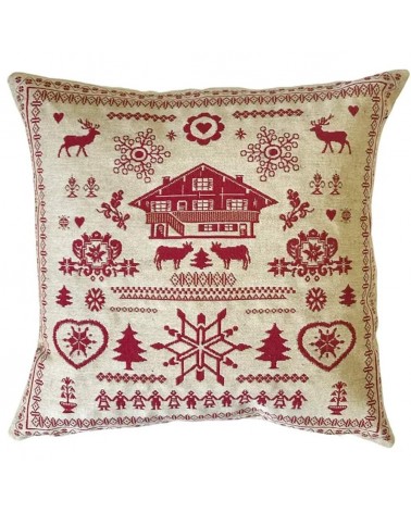 Chalet - Sofa cushion cover - Swiss Chalet decorating style Yapatkwa decorative accent throw pillows cases sofa original