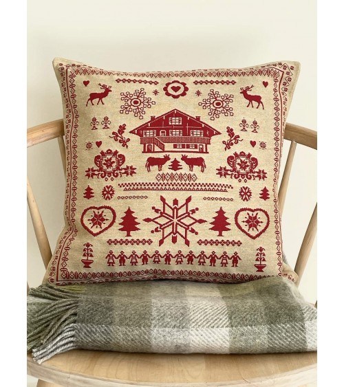 Chalet - Sofa cushion cover - Swiss Chalet decorating style Yapatkwa decorative accent throw pillows cases sofa original