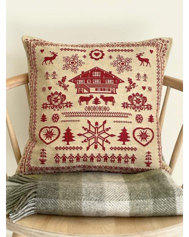 Chalet - Sofa cushion cover - Swiss Chalet decorating style Yapatkwa decorative accent throw pillows cases sofa original