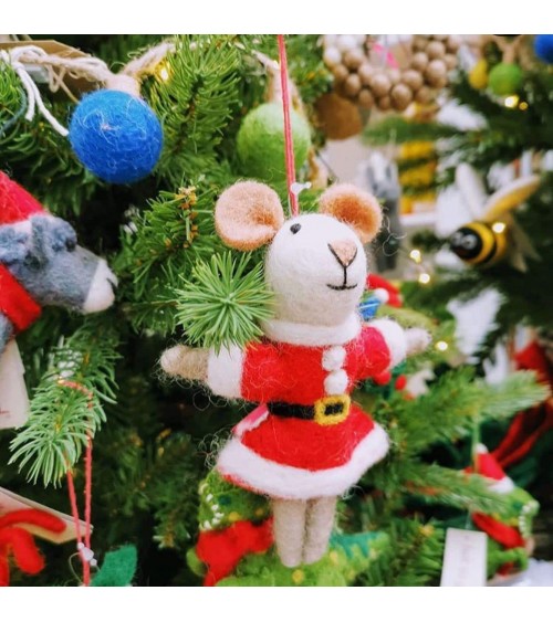 Maus Weihnachtsfrau - Weihnachtsdeko Felt so good Weihnachtsdekoration kaufen Weihnachtsbaum Deko Ideen 2024 Trend Deko zu we...