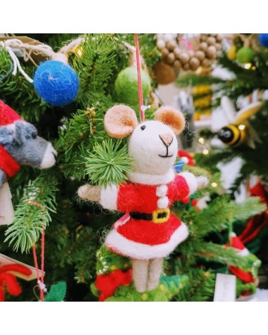 Maus Weihnachtsfrau - Weihnachtsdeko Felt so good Weihnachtsdekoration kaufen Weihnachtsbaum Deko Ideen 2024 Trend Deko zu we...