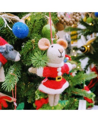 Mother Christmas mouse - Christmas Tree Decoration Felt so good 2024 christmas decorations xmas tree decorations