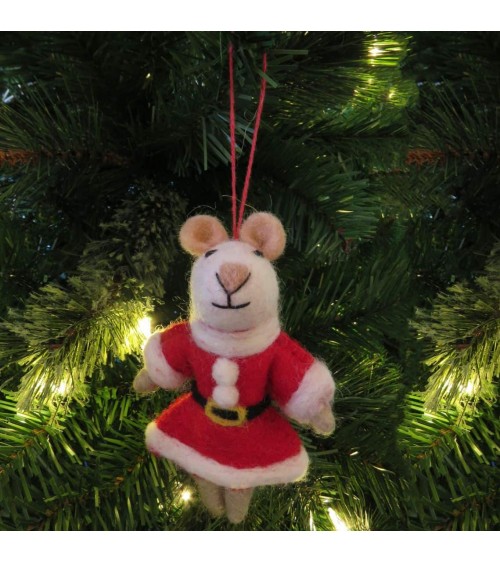 Maus Weihnachtsfrau - Weihnachtsdeko Felt so good Weihnachtsdekoration kaufen Weihnachtsbaum Deko Ideen 2024 Trend Deko zu we...