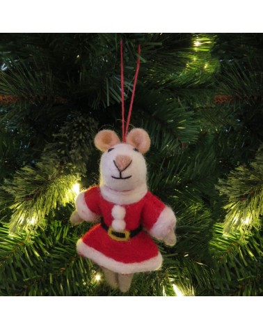 Maus Weihnachtsfrau - Weihnachtsdeko Felt so good Weihnachtsdekoration kaufen Weihnachtsbaum Deko Ideen 2024 Trend Deko zu we...