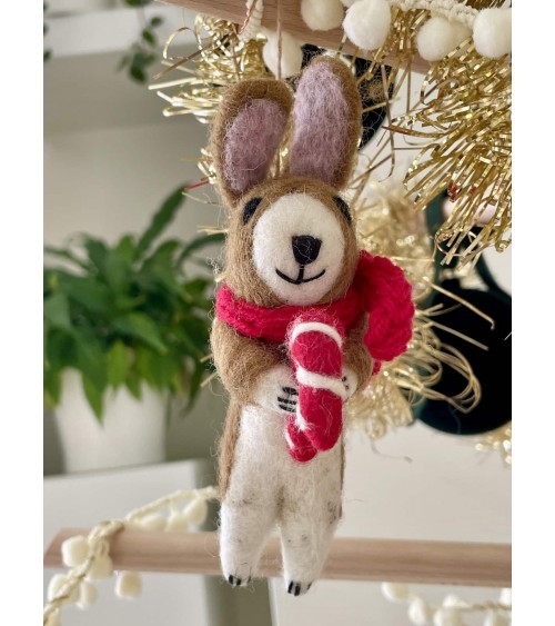 Cinnamon il coniglio festoso - Decorazione natale Felt so good Decorazioni natalizie eleganti particolari decoro natale decor...