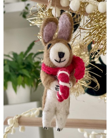 Cinnamon the festive rabbit - Christmas Tree Decoration Felt so good 2024 christmas decorations xmas tree decorations