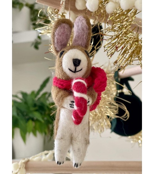 Cinnamon il coniglio festoso - Decorazione natale Felt so good Decorazioni natalizie eleganti particolari decoro natale decor...
