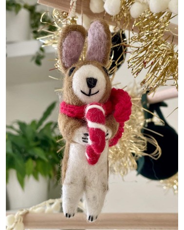Cinnamon il coniglio festoso - Decorazione natale Felt so good Decorazioni natalizie eleganti particolari decoro natale decor...