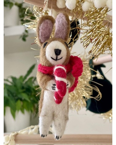 Cinnamon the festive rabbit - Christmas Tree Decoration Felt so good 2024 christmas decorations xmas tree decorations