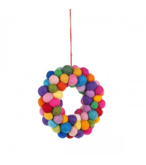 Felt pompom mini wreath - Christmas Tree Decoration Felt so good 2024 christmas decorations xmas tree decorations