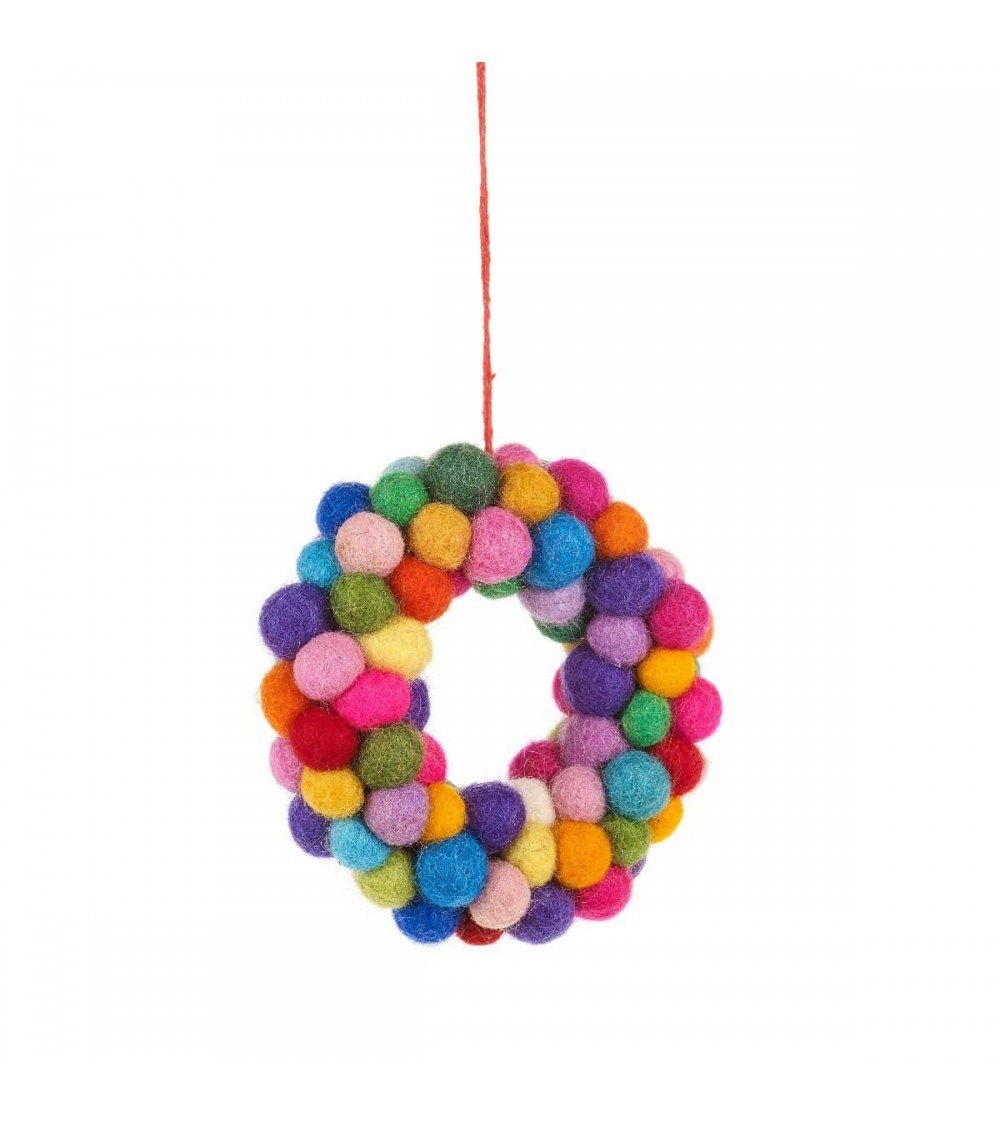 Felt pompom mini wreath - Christmas Tree Decoration Felt so good 2024 christmas decorations xmas tree decorations