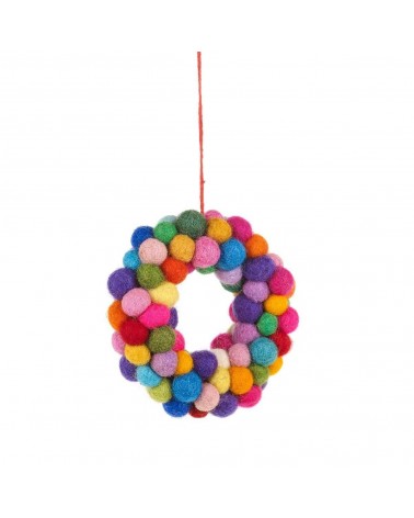 Felt pompom mini wreath - Christmas Tree Decoration Felt so good 2024 christmas decorations xmas tree decorations