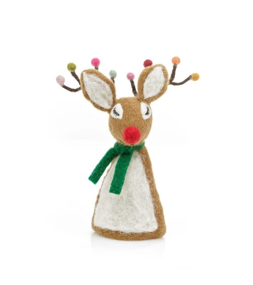 Rudolph le malicieux - Decoration cime, Pointe de sapin de Noel Felt so good decoration noel decor déco de noel 2024 maison f...