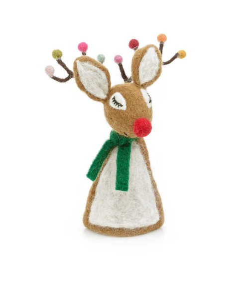 Rudolph le malicieux - Decoration cime, Pointe de sapin de Noel Felt so good decoration noel decor déco de noel 2024 maison f...