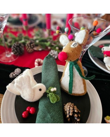 Rudolph le malicieux - Decoration cime, Pointe de sapin de Noel Felt so good decoration noel decor déco de noel 2024 maison f...