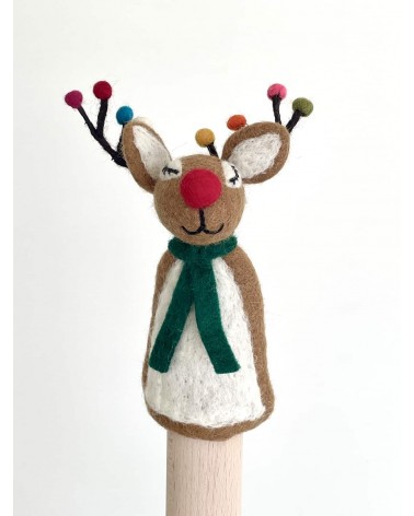 Rudolph le malicieux - Decoration cime, Pointe de sapin de Noel Felt so good decoration noel decor déco de noel 2024 maison f...