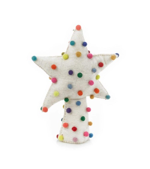 Star with pompons - Christmas Tree Topper Decoration Felt so good 2024 christmas decorations xmas tree decorations