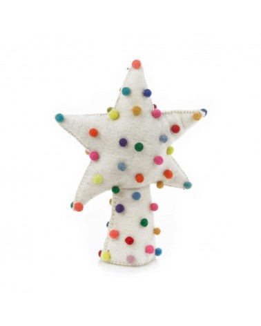 Star with pompons - Christmas Tree Topper Decoration Felt so good 2024 christmas decorations xmas tree decorations