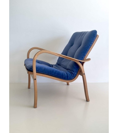 Laminett Lounge Chair di Yngve Ekström per Swedese kitatori mobili Oggetto di design vintage svizzera