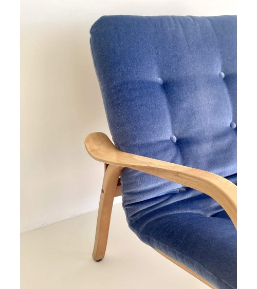 Laminett Lounge Chair di Yngve Ekström per Swedese kitatori mobili Oggetto di design vintage svizzera