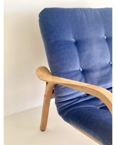 Laminett Lounge Chair di Yngve Ekström per Swedese kitatori mobili Oggetto di design vintage svizzera