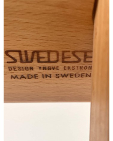 Laminett Lounge Chair di Yngve Ekström per Swedese kitatori mobili Oggetto di design vintage svizzera