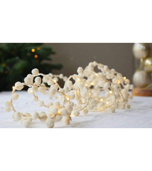 Soft White Pom pom - Fairy Lights Melanie Porter lighted illuminated decoration indoor bedroom