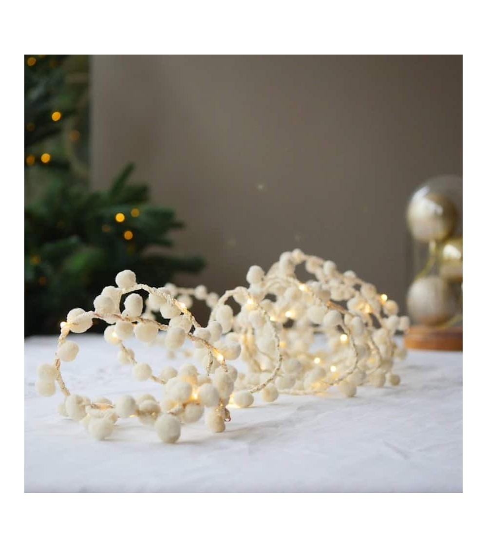 Pompons Weiches Weiss - LED Lichterkette indoor Melanie Porter kaufen indoor schlafzimmer kinderzimmer