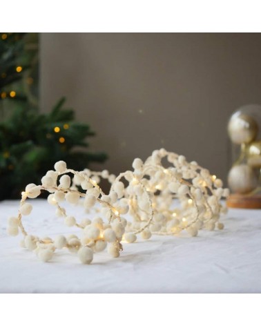 Soft White Pom pom - Fairy Lights Melanie Porter lighted illuminated decoration indoor bedroom