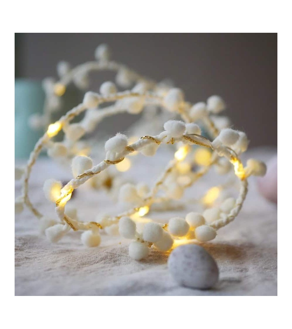 Pompons Weiches Weiss - LED Lichterkette indoor Melanie Porter kaufen indoor schlafzimmer kinderzimmer