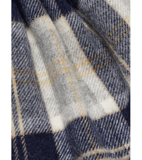 Tartan Bannockbane Silver - écharpe en laine mérinos Bronte by Moon luxe pour femme homme Suisse Kitatori
