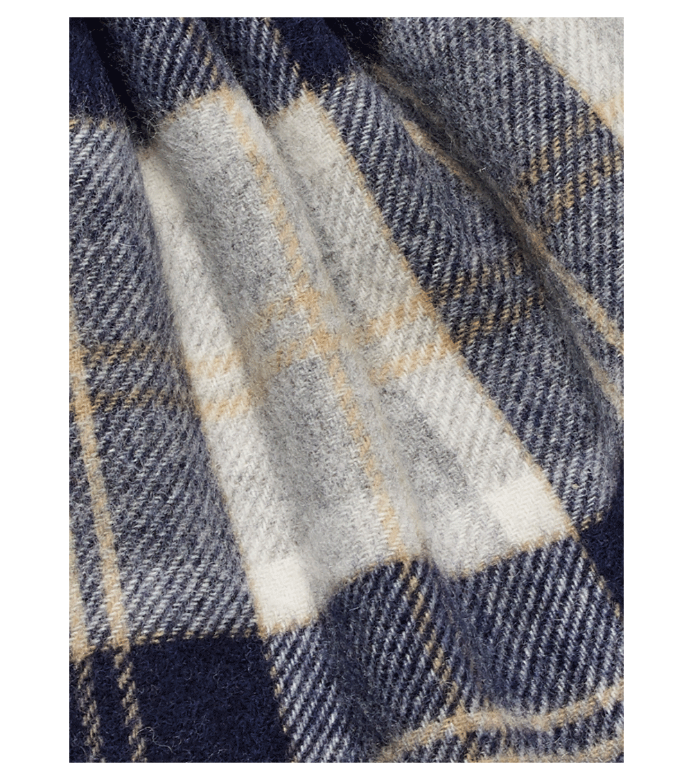 Tartan Bannockbane Silver - Sciarpa di lana merinos Bronte by Moon sciarpa inglese per donna da uomo per donna sciarpe di lan...