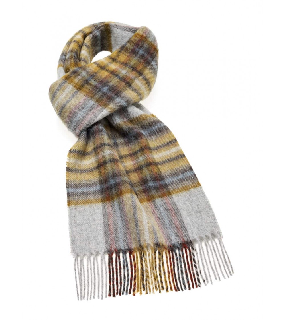 OTLEY Grey - Merino wool scarf Bronte by Moon scarves man mens women ladies male neck winter scarf