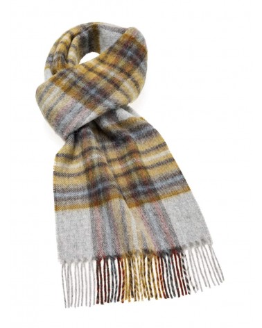OTLEY Grigio - Sciarpa di lana merinos Bronte by Moon sciarpa inglese per donna da uomo per donna sciarpe di lana eleganti