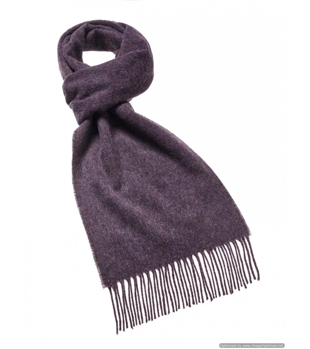 PLAIN Purple Heather - Merino wool scarf Bronte by Moon scarves man mens women ladies male neck winter scarf