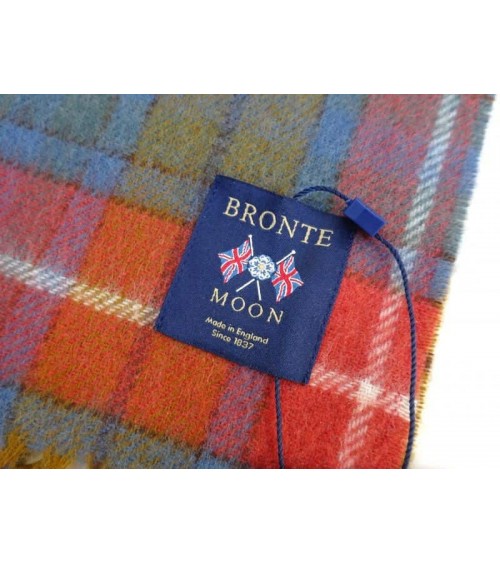 Tartan ANTIQUE BUCHANAN - echarpe en laine merinos Bronte by Moon luxe pour femme homme Suisse Kitatori