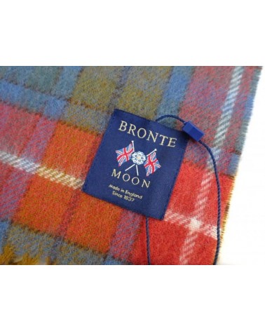 Tartan ANTIQUE BUCHANAN - echarpe en laine merinos Bronte by Moon luxe pour femme homme Suisse Kitatori