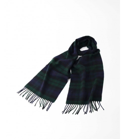 Tartan BLACK WATCH - echarpe en laine merinos Bronte by Moon luxe pour femme homme