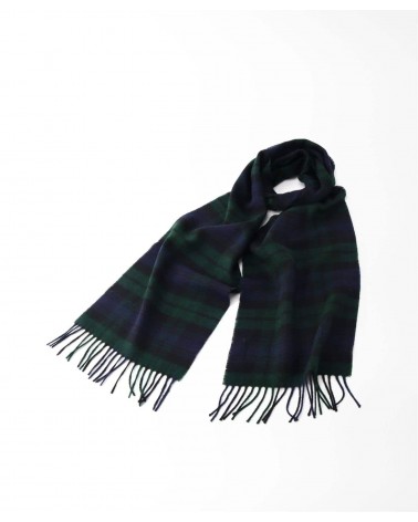 Tartan BLACK WATCH - echarpe en laine merinos Bronte by Moon luxe pour femme homme