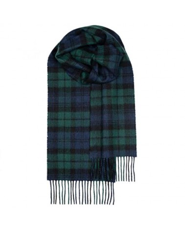 BLACK WATCH - Tartan Merino wool scarf Bronte by Moon scarves for women mens scarf Kitatori Switzerland
